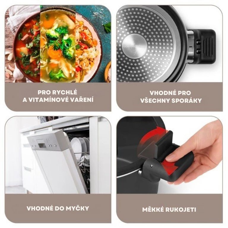 Gourmetmaxx Energeticky úsporný hrnec šetřící energii 5,8 l 12196 (1)